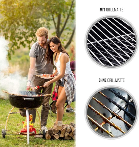 5X 10X GRILLMATTE SET GRILLUNTERLAGE BBQ BACKUNTERLAGE GASGRILL BACKMATTE TEFLON - Bild 3 von 14