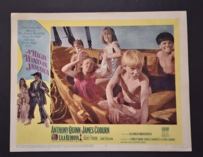 HIGH WIND IN JAMAICA starring Anthony Quinn 1965 vintage 11x14 lobby card