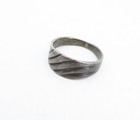 925 Sterling Silver  Vintage Dark Tone Etched Fluted Band Ring Sz 7  RG3723 — photo 5