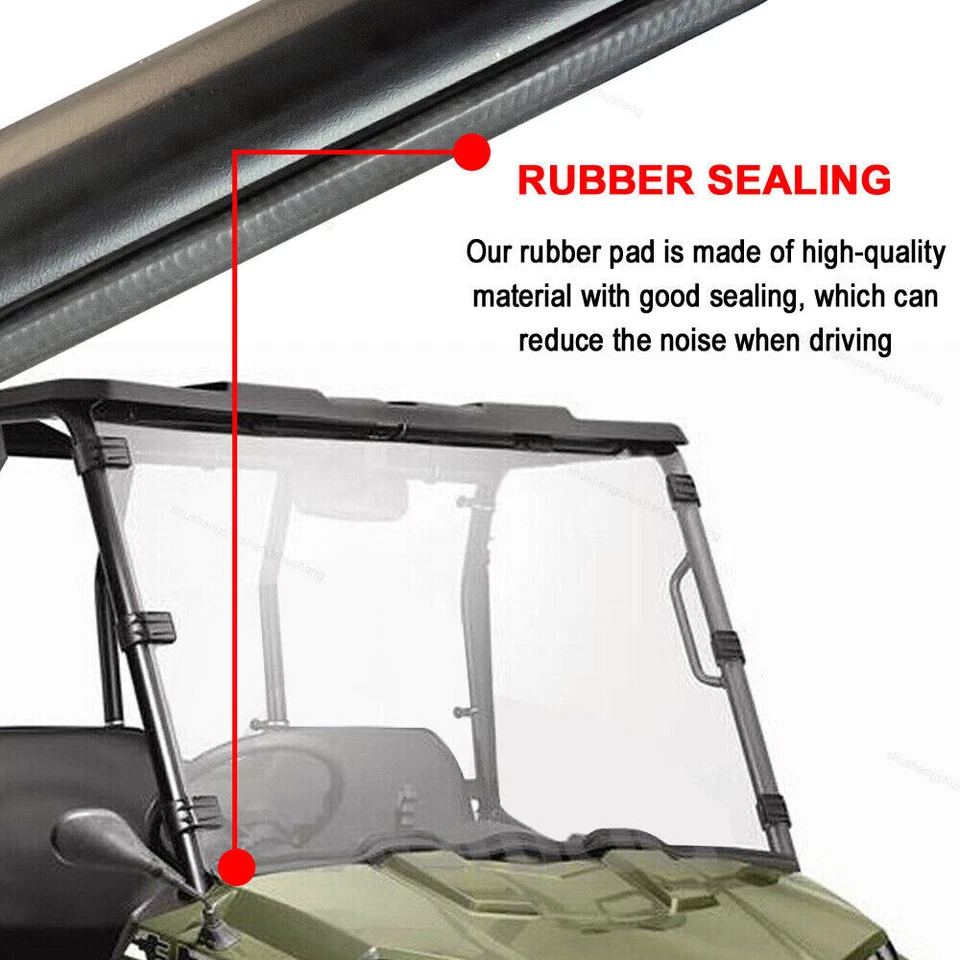 Full Windshield Windscreen Fit for 2010-2014 Polaris Ranger EV 10-13 500 Midsize Foto 2 de 4