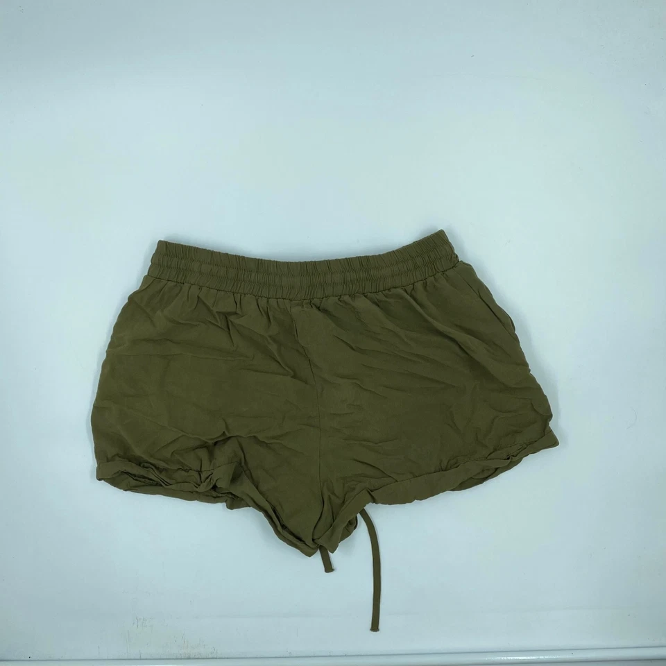 Forever 21 Womens Board Shorts Green Sizer S Stretch Cotton Low Rise Drawstring - Image 2 of 4