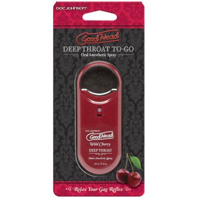 GOODHEAD DEEP THROAT SPRAY ORAL SEX TO-GO, SWEET STRAWBERRY, BEST SELLER. 0.33OZ