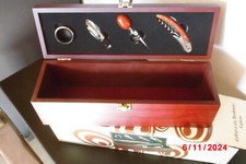 wein geschenkbox holz mit Kellnermesse Tropfr...