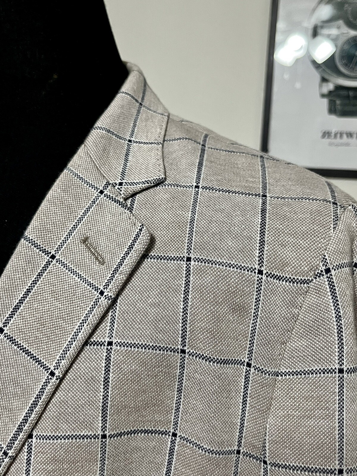 ROBERT TALBOTT - Large - Gray Beige Windowpane 10… - image 7