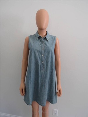 jean button down dress
