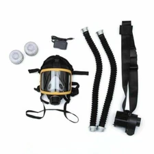 Full Face Gas Mask Flow Respirator Electric Supplied Air Fed Flow System Device