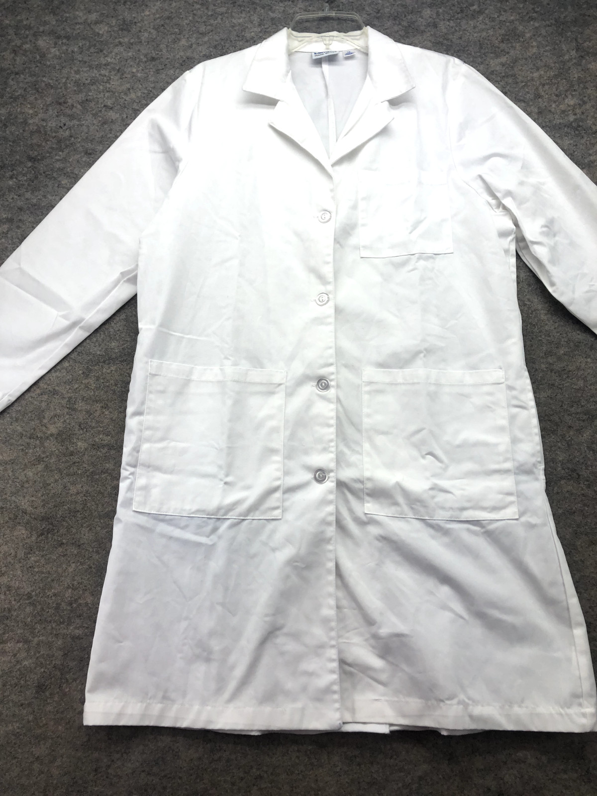 Landau Lab Coat Size 12 White Button Up Gem