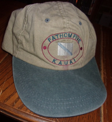 FATHOM FIVE KAUAI HAT CAP ( diving ) KHAKI DISTRESSED LOOK CASUAL