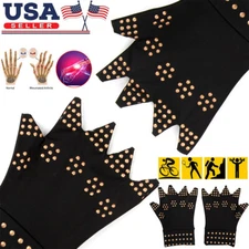 2x Copper Hands Arthritis Gloves Therapy Support Pressure Pain Heal Joint Pain