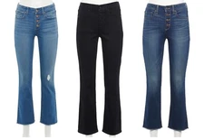 NWT Women's Sonoma Goods For Life High Waisted Bootcut Crop Flare Jeans 3 Colors