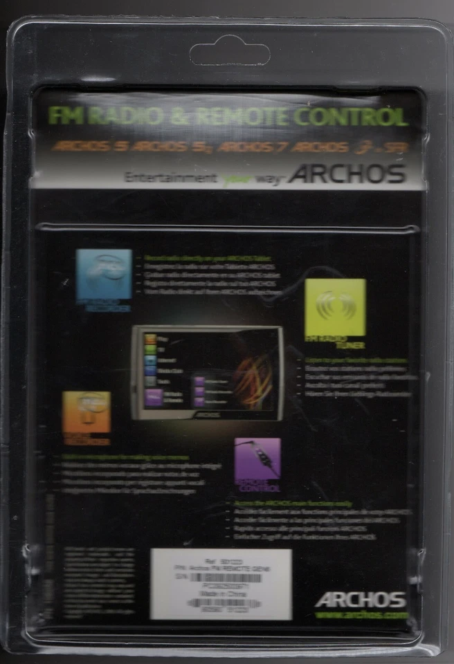 Archos 5 / 5g / 7 FM Radio & Remote Control, Voice Recorder, FM Radio Record NEU - Bild 3 von 3