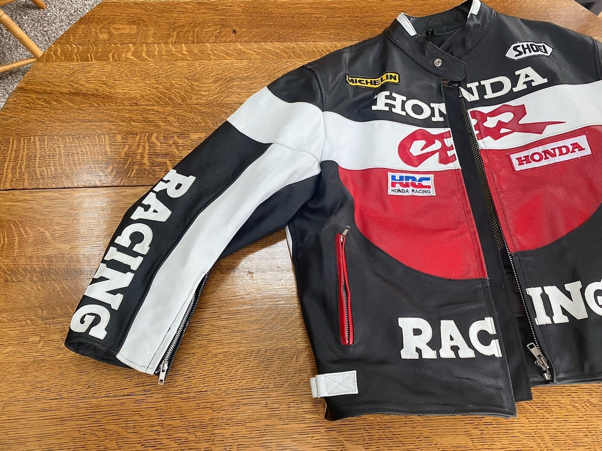 CBR HONDA LEATHER RACING JACKET ARMOR PROTECTED MENS 4XL | eBay