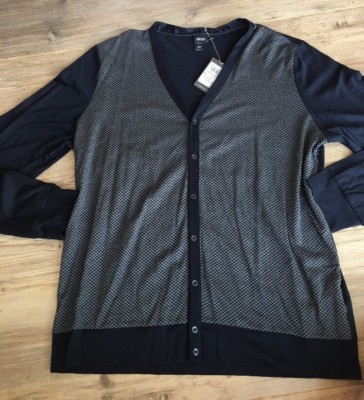 $195 HUGO BOSS Mantua Slim Fit Hounds Tooth Silk Blend