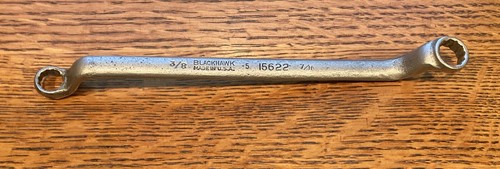 Vintage Blackhawk 15622 3/8 x 7/16 Offset Box Wrench - 12 Point - USA