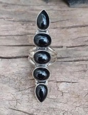 Black Onyx Gemstone 925 Sterling Silver Ring Valentine Day Gifts Jewelry RT-576