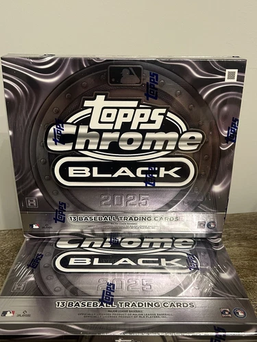 2025 Topps Chrome Black MLB Baseball Hobby Box (1 ENCASED AUTO) Brand New Sealed