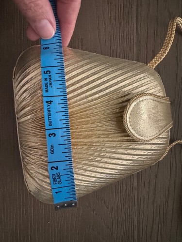 Carlo Fellini Evening Clutch Purse Shoulder Handbag Gold Vintage NWT - Picture 10 of 12