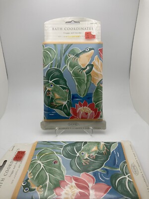 Lot of 2 Bath Coordinates Froggy Bathroom Wall Border 15 feet x 6.875 inches