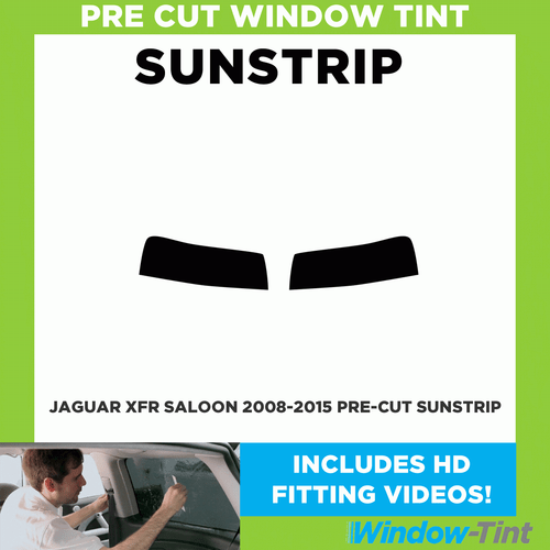 Pre Cut Tinted Sunstrip - For Jaguar XFR Saloon 2008-2015 - 5% Limo Internal - 第 1/4 張圖片