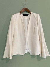 Smart Ivory Cream White Wedding Occasion Jacket Uk 8 /10