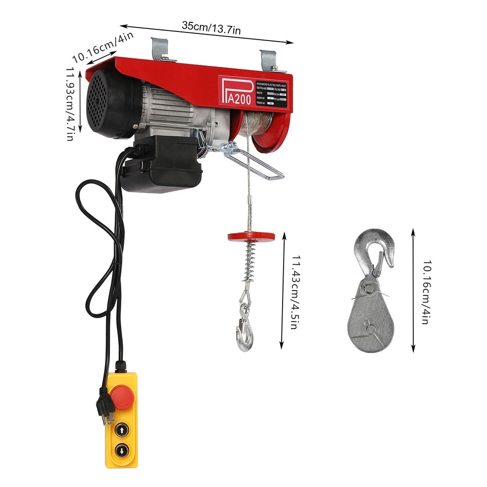 Electric Hoist, 440lbs Electric Winch, Electric Lift, 110V Electric Hoist eBay