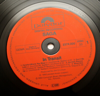 SAGA In transit live prog rock arena germany 1982 Polydor 2374200