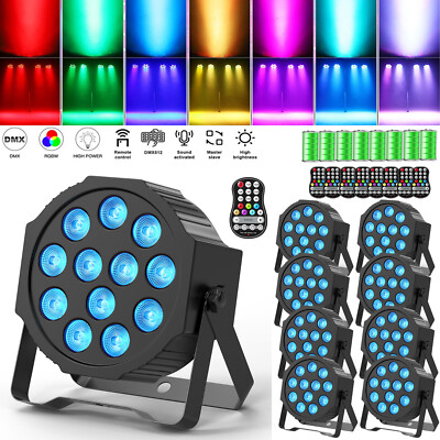 U`King 120W LED Par Strahler Wiederaufladbar Akku RGBW 12 LED DMX512 Bühnenlicht