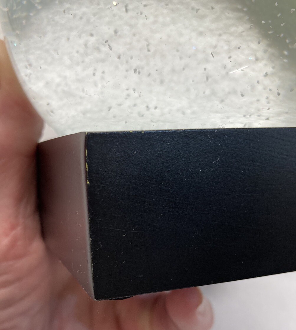 Snow Globe by CoolSnowGlobes “Snowball All Snow” All Year Snowstorm  Black Base