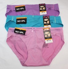 NWT set of 3 MAIDENFORM comfort devotion BIKINI panties PINK AQUA PURPLE S/5