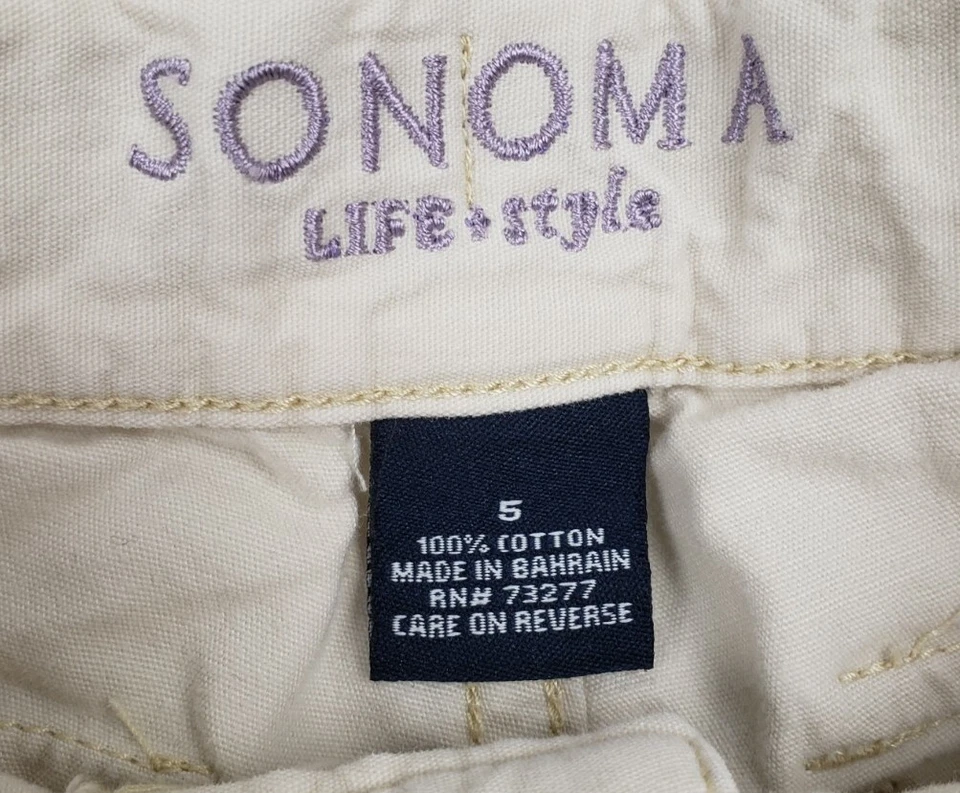 Sonoma Cargo Pants Beige Girls Size 5 - Image 4 of 4