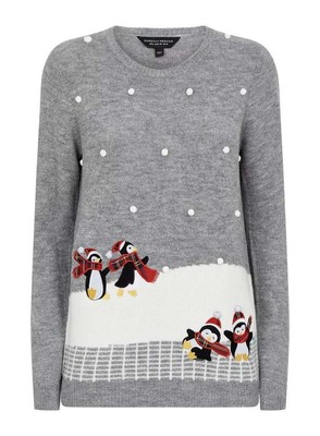 Dorothy Perkins Grey Penguin Bobble 