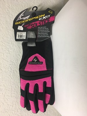 WOMEN'S RIDING GLOVES XL-10 (SCORPION EXO SOLSTICE, BLK/PINK)