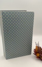 Light Blue Flower Block Print Vintage Photo Album