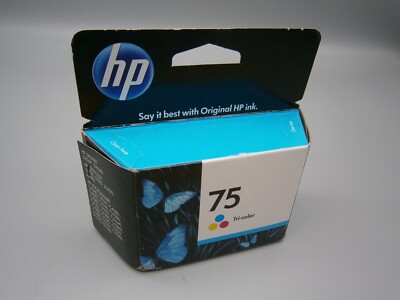 HP 75 Tri-Color Ink Cartridge CB337WN Genuine New sealed EXP 2012 ...