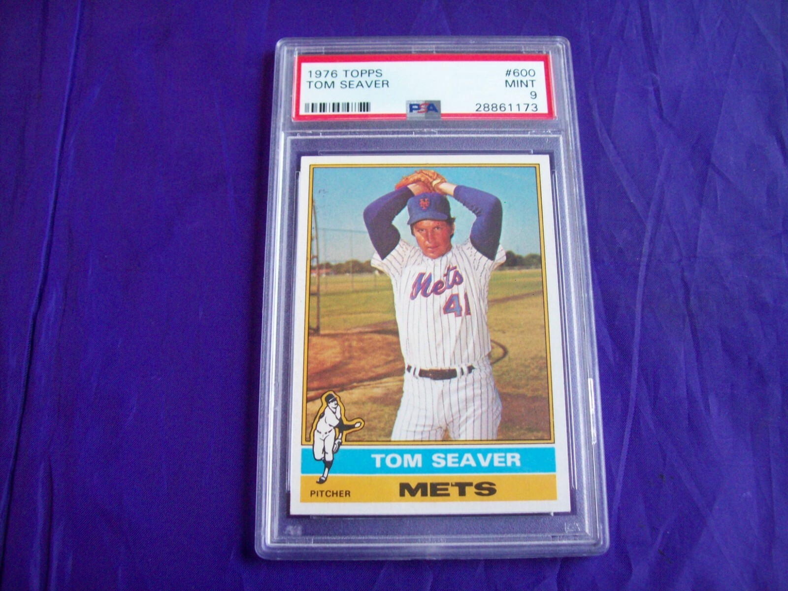 1976 TOPPS #600 TOM SEAVER PSA 9