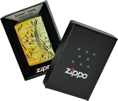 mippoページ Zippo Armor Botanical Pattern Rainbow Titanium Coating Oil