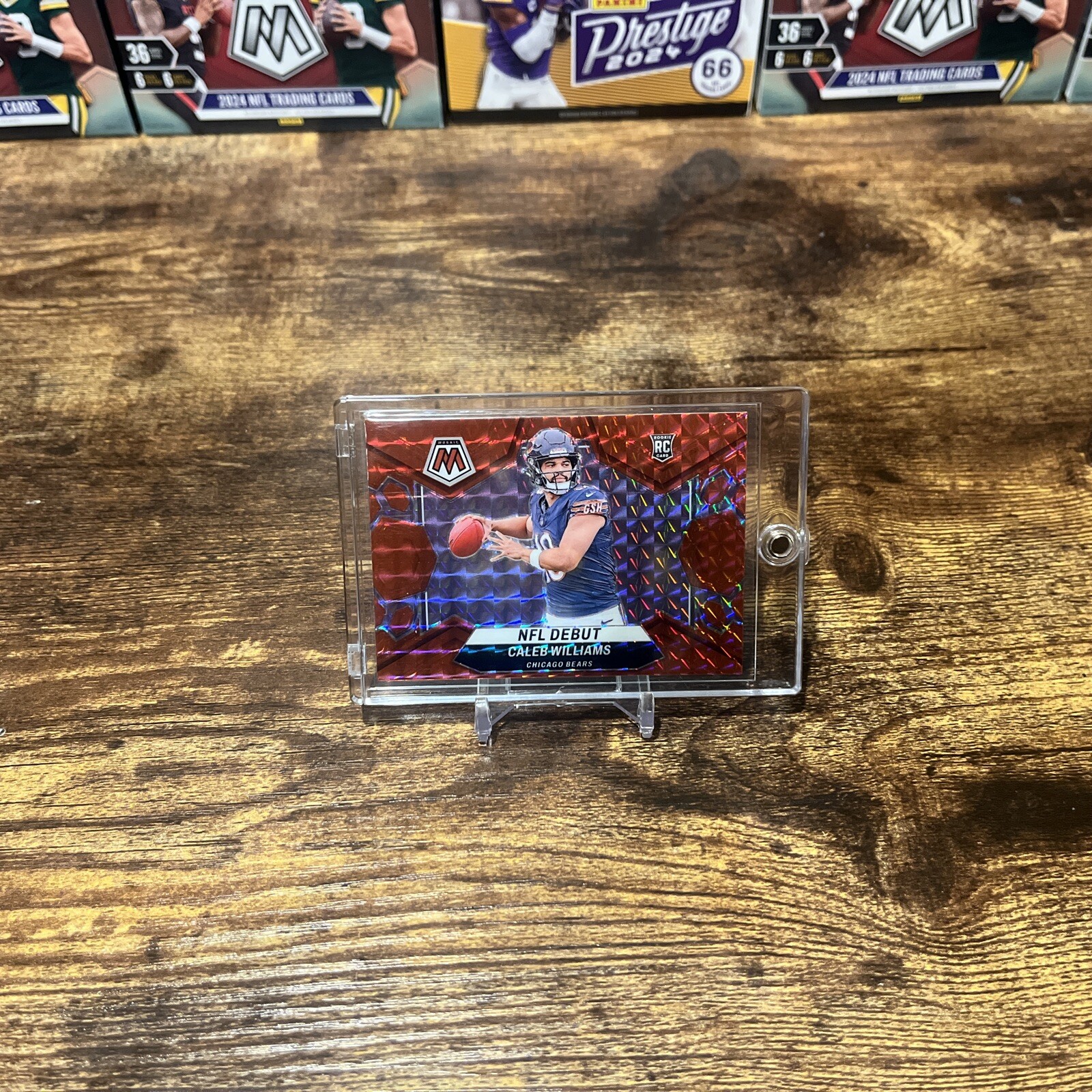 2024 Panini Mosaic - NFL Debut Red Mosaic Prizm #289 Caleb Williams (RC)