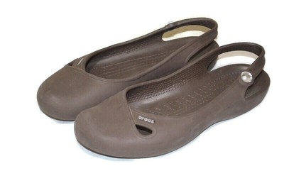 Crocs Womens Brown Mary Jane Slip-On Jibbitz Rhinestone Bling size 7 | eBay