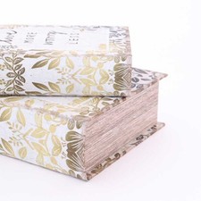 Scatola Portaoggetti Vintage In Legno – Finto Libro Europeo – Piccola 13,2x16 Cm - 3