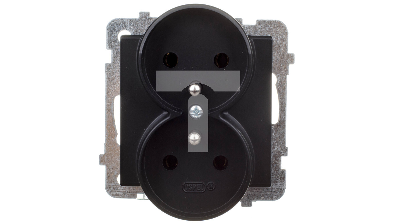 SONATA Double socket z / u black metallic GP-2RRZ / m / 33 /T2UK