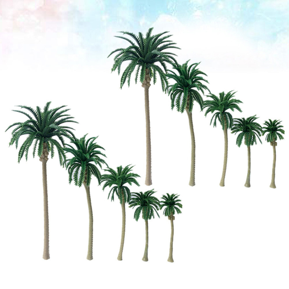 10PCS/Set Model Palm Tree Diorama Tree Scenery Trees Mixed Model Tree