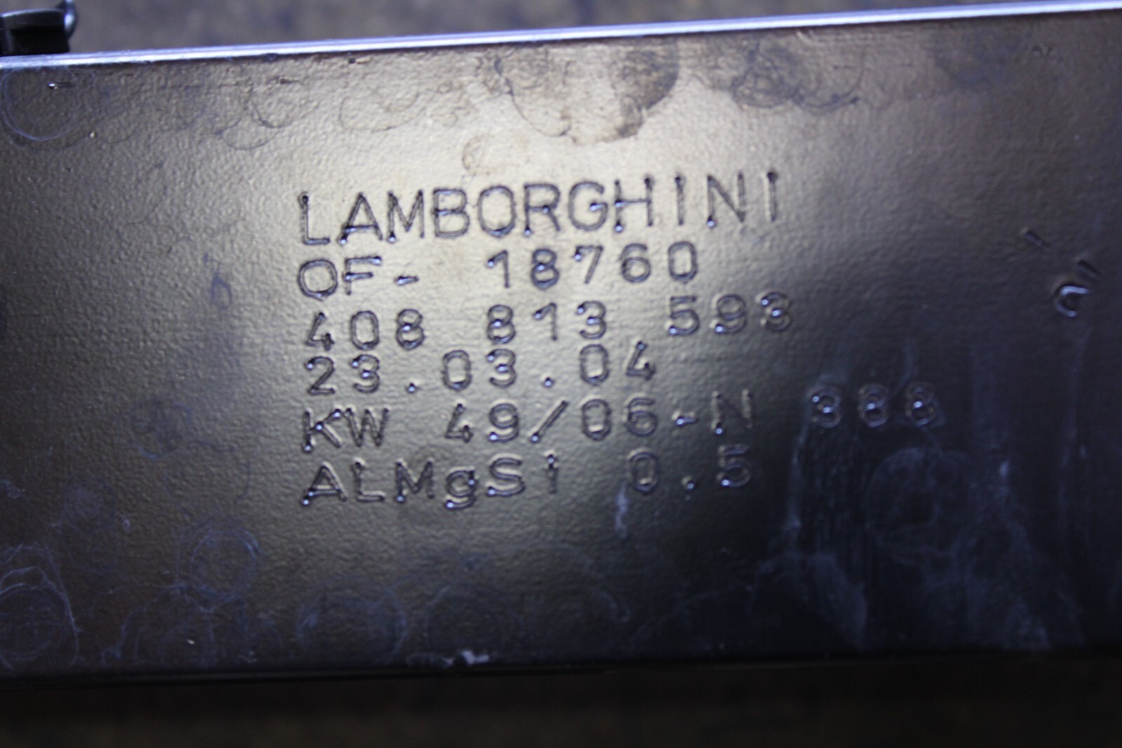 Lamborghini Gallardo, Spyder, Engine Bay Bracket, Center Section, Used 407813703
