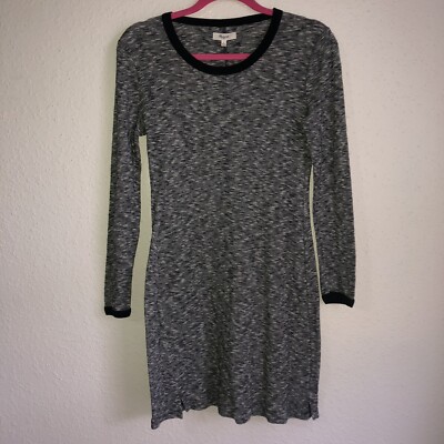 MADEWELL Gray Marled Knit Long Sleeve Dress - Size S | eBay