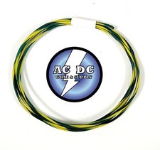 AUTOMOTIVE WIRE 22 AWG HIGH TEMP TXL WIRE GREEN WITH YELLOW STRIPE 50 FT COIL