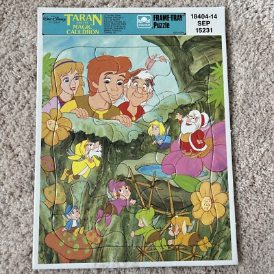 Taran And The Magic Cauldron Disney Golden Frame Tray Kids Puzzle