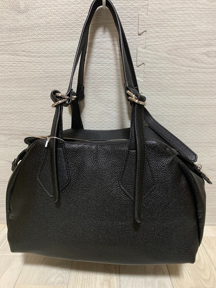 Vivienne Westwood accord Boston bag Tote bag Black Leather Vivienne Westwood accord Boston bag Tote bag Black Leather