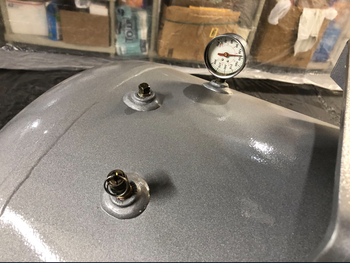 80 Gallon Horizontal Industrial Air Tank, top plate, 200 PSI | eBay