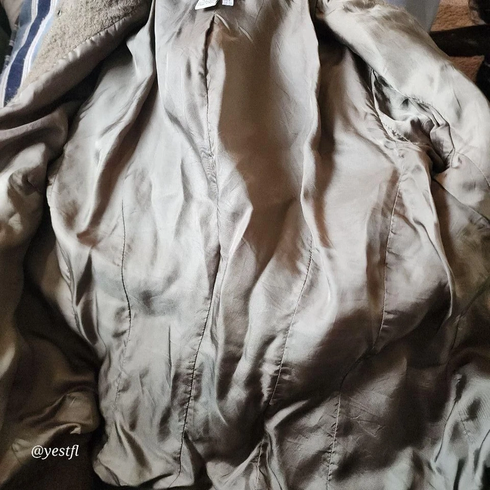 Women's Peruvian Connection olive alpaca Wool Blend Jacket Size 6 - Image 3 of 4