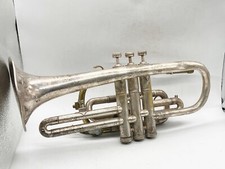 ANTIKER / VINTAGE SILBER TELLER OLD BOOSEY HAWKES 2860 LA FLEUR CORNET