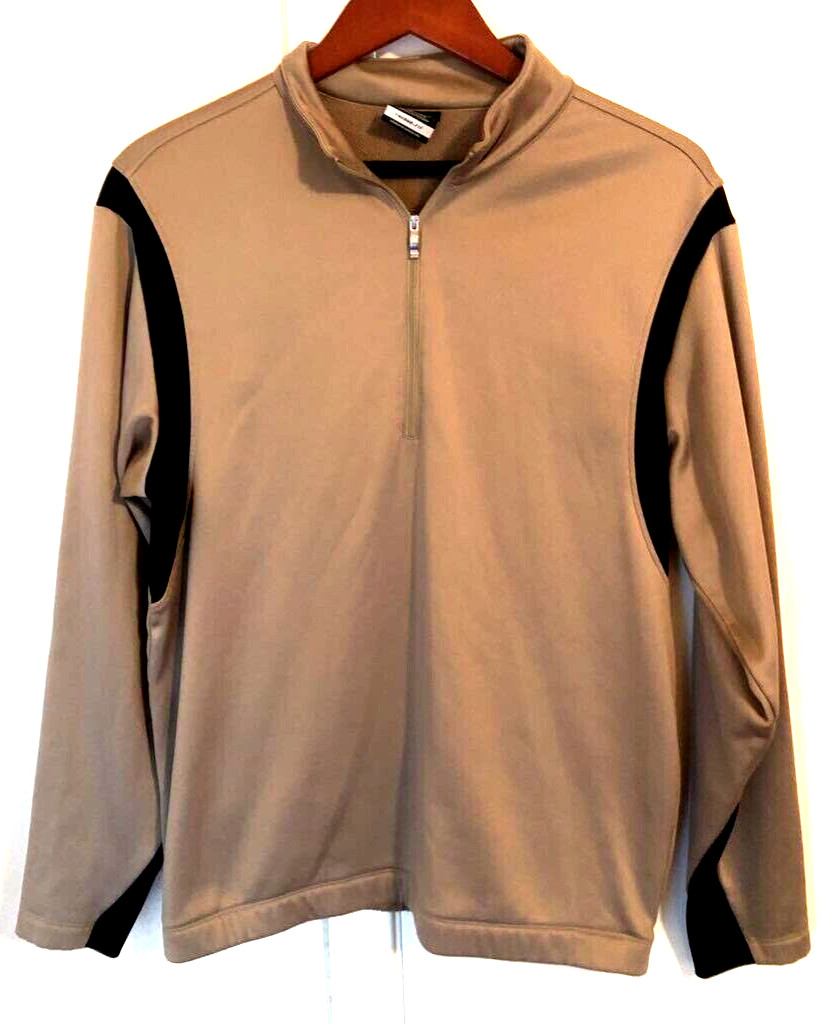 Nike Golf Mens Windbreaker Jacket Gold Black Therma F… Gem
